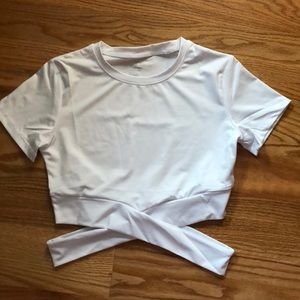 NVGTN cross body crop top - white. BRAND NEW